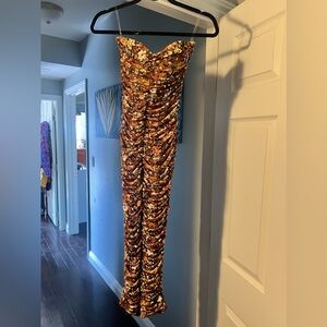 Fashion Nova scrunch floral tube top dress